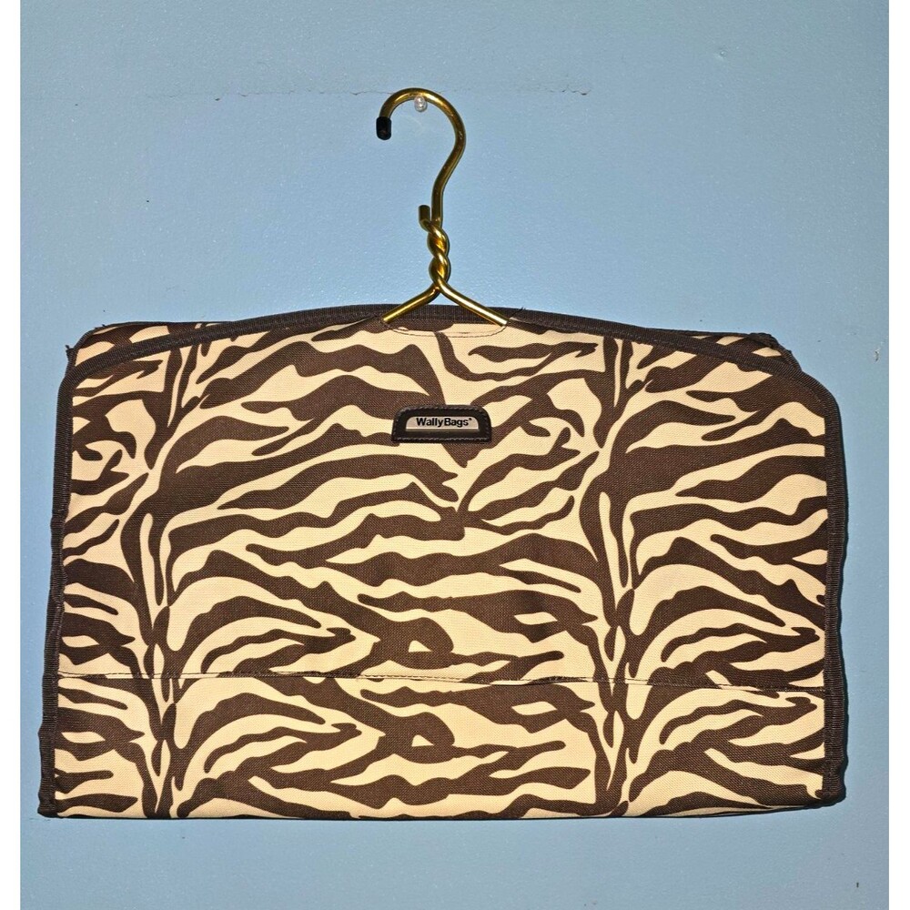 WallyBags Zebra Print Hanging Travel Toiletry Bag Organizer with Hook
